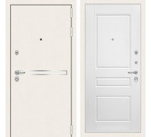 Входная металлическая дверь МДФ - Белый МДФ внутри КММБ-003