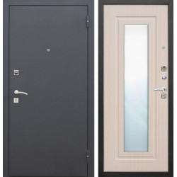 Металлическая дверь Порошок- МДФ с зеркалом -4 КММД-122